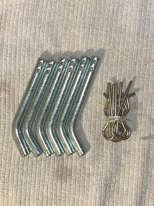 6Pcs Stake Pocket D Rings Trailer Tie Down with Hitch Pin 2” x 4” 12000lbs Heavy Duty