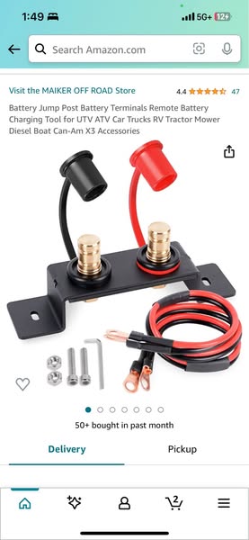 Battery Jump Post Battery Terminals Remote Battery Charging Tool for UTV ATV Car Trucks RV Tractor Mower Diesel Boat Can-Am X3 Accessories