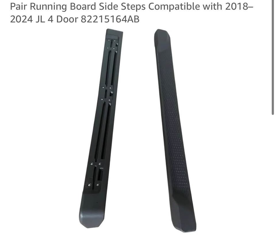 Pair Running Board Side Steps Compatible with 2018-2024 Jeep Wrangler JL 4 Door 82215164AB