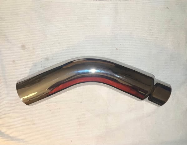 JY PERFORMANCE 4 Inch (ID) Diesel Exhaust Tip Elbow Tip 4'' Inlet 5'' Outlet 23'' Long Chrome Turndown Exhaust Tip