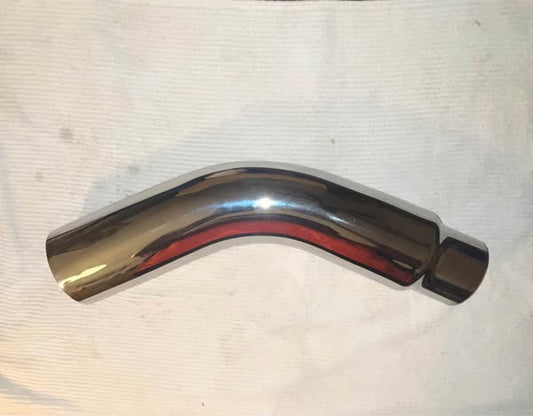 JY PERFORMANCE 4 Inch (ID) Diesel Exhaust Tip Elbow Tip 4'' Inlet 5'' Outlet 23'' Long Chrome Turndown Exhaust Tip