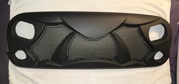 Maiker Cobra Series Front Grille Grid Grill for 2007-2018 Jeep Wrangler Rubicon Sahara Sport JK/JKU, Matte Black