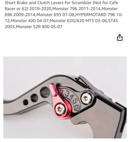 Short Brake and Clutch Levers