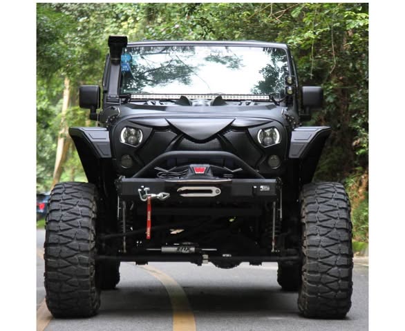 Maiker Cobra Series Front Grille Grid Grill for 2007-2018 Jeep Wrangler Rubicon Sahara Sport JK/JKU, Matte Black