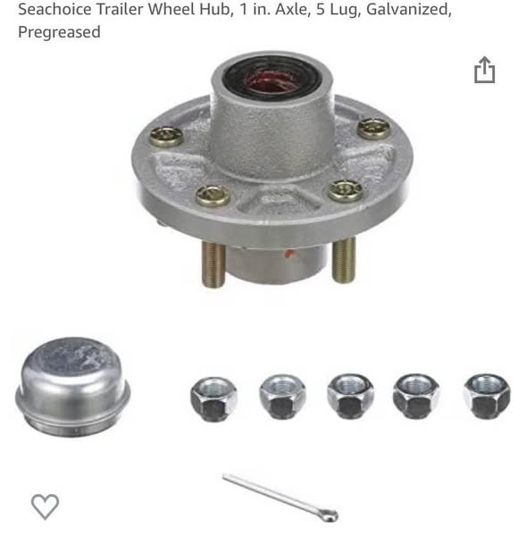 Seachoice 1 Inch Trailer Wheel Galvanized Hub Kits
