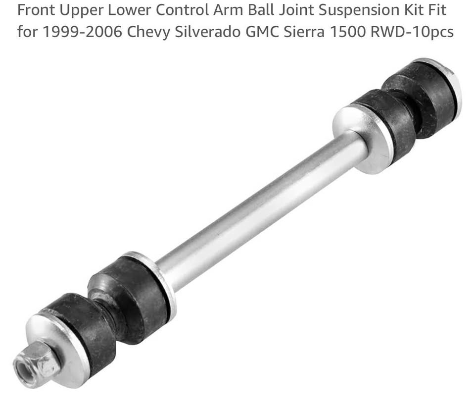 Front Upper Lower Control Arm Ball Joint Suspension Kit Fit for 1999-2006 Chevy Silverado GMC Sierra 1500 RWD-10pcs