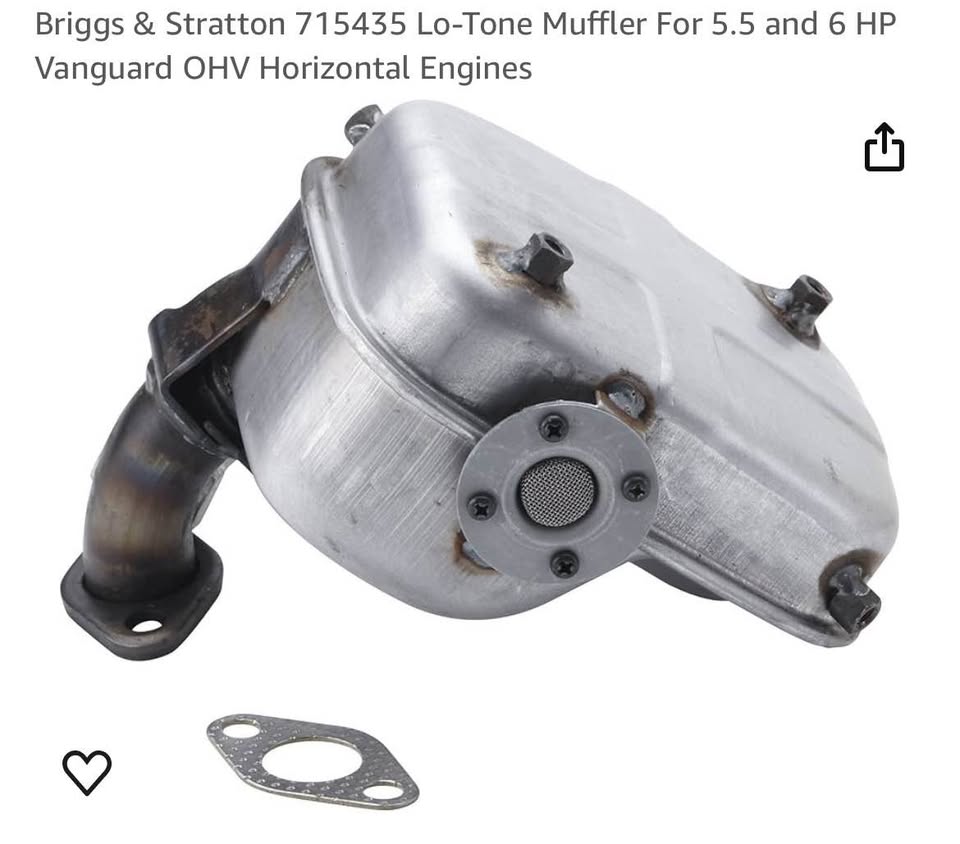 Briggs & Stratton 715435 Lo-Tone Muffler For 5.5 and 6 HP Vanguard OHV Horizontal Engines