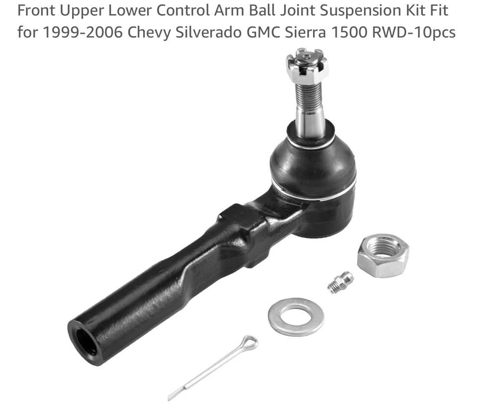 Front Upper Lower Control Arm Ball Joint Suspension Kit Fit for 1999-2006 Chevy Silverado GMC Sierra 1500 RWD-10pcs