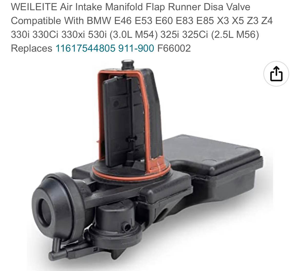 WEILEITE Air Intake Manifold Flap Runner Disa Value