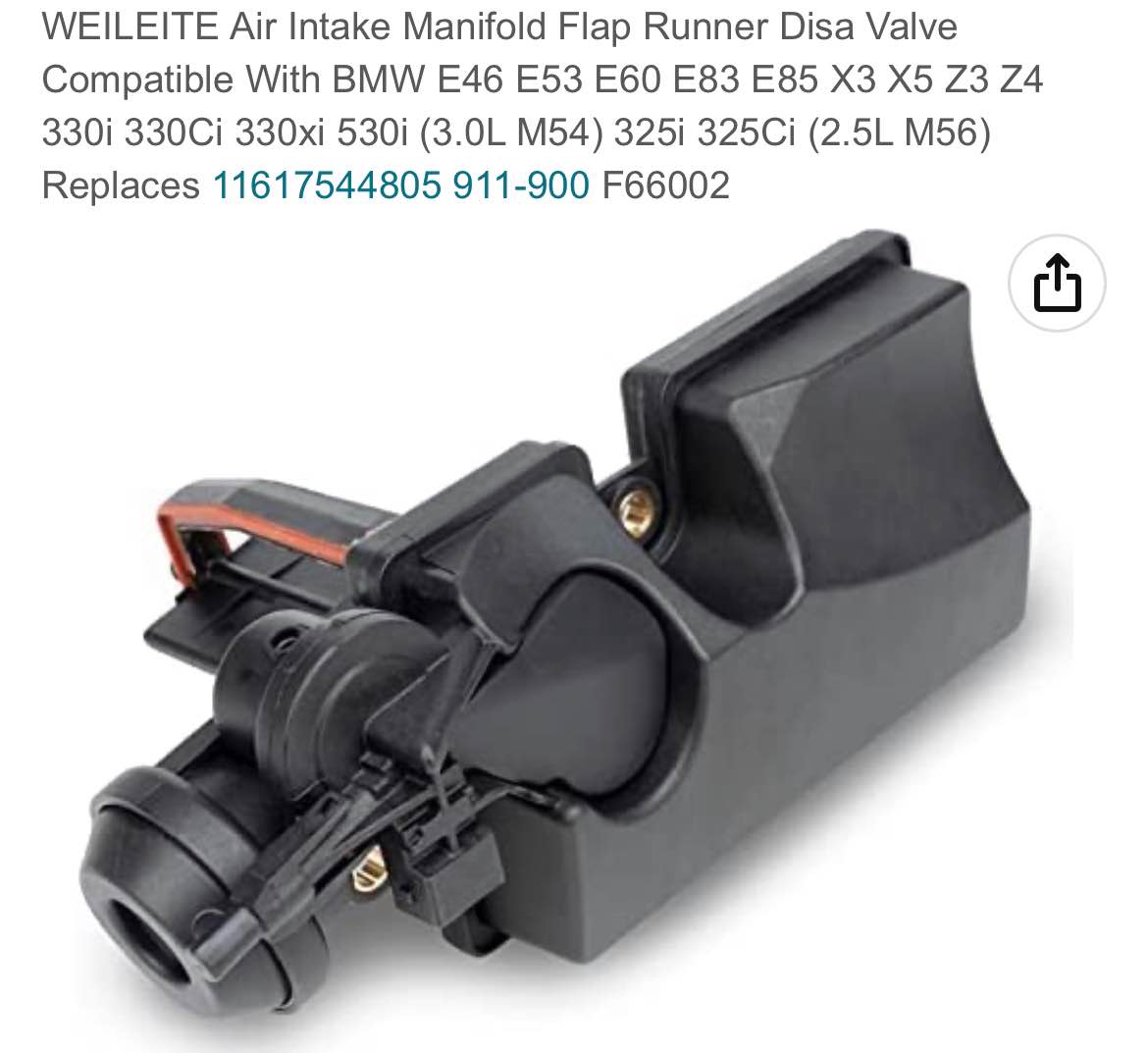 WEILEITE Air Intake Manifold Flap Runner Disa Value