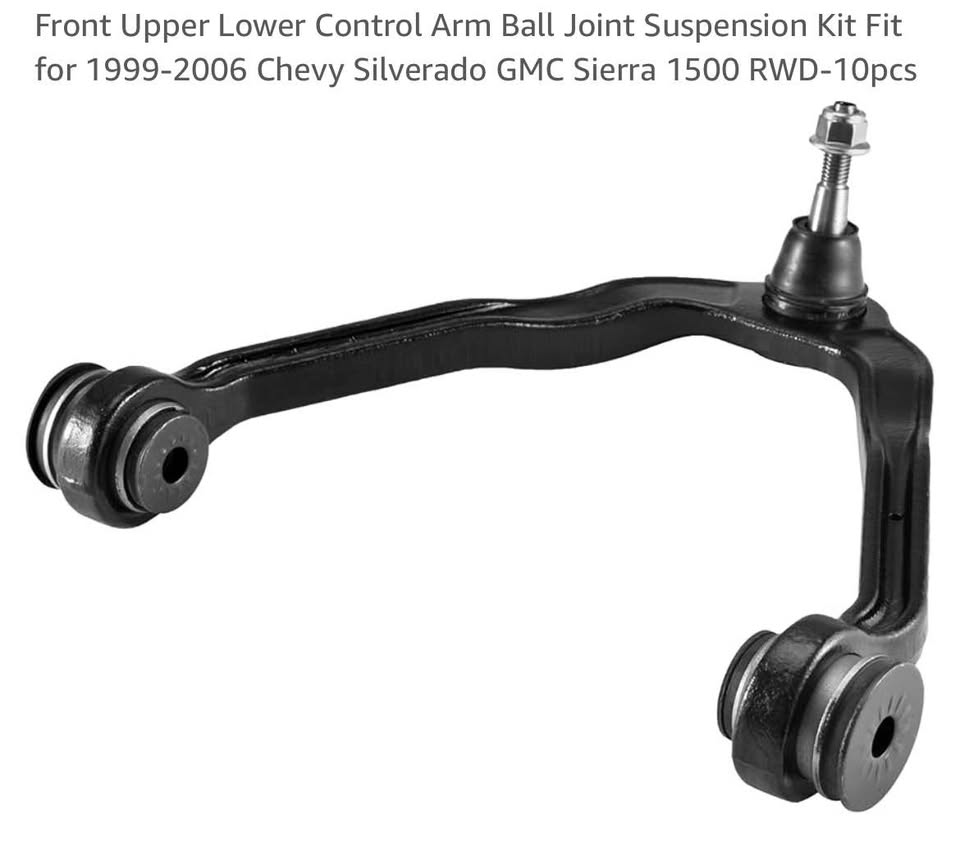 Front Upper Lower Control Arm Ball Joint Suspension Kit Fit for 1999-2006 Chevy Silverado GMC Sierra 1500 RWD-10pcs