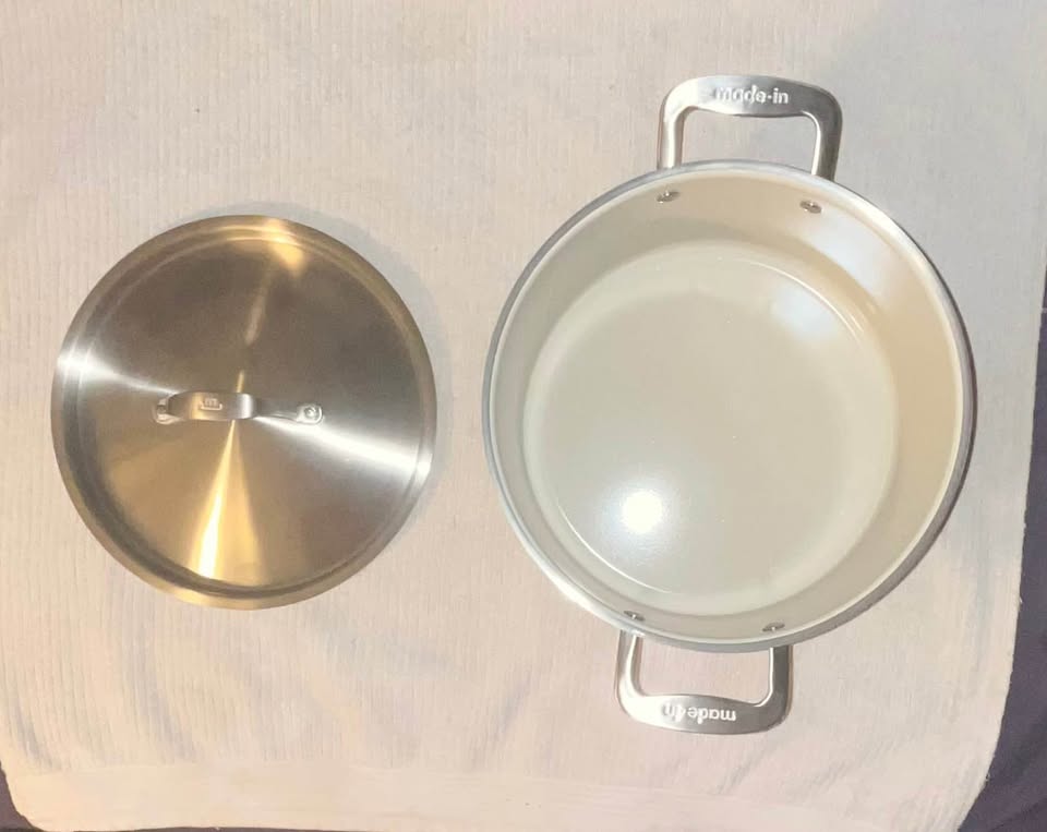 7-Piece CeramiClad Non Stick Pot and Pan Set (Stainless Handle) Incomplete missing Frying Pan