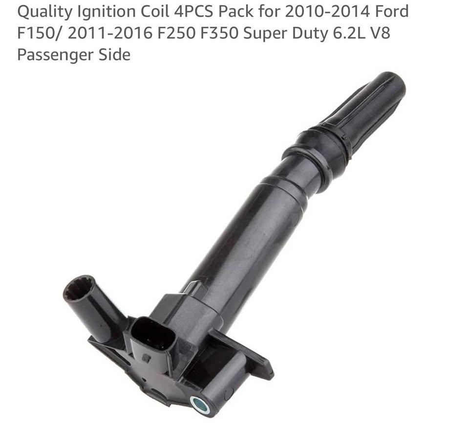 Quality Ignition Coil 4PCS Pack for 2010-2014 Ford F150/ 2011-2016 F250 F350 SD 6.2L V8 Right Side