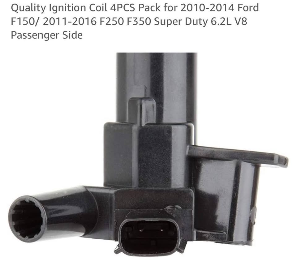 Quality Ignition Coil 4PCS Pack for 2010-2014 Ford F150/ 2011-2016 F250 F350 SD 6.2L V8 Right Side