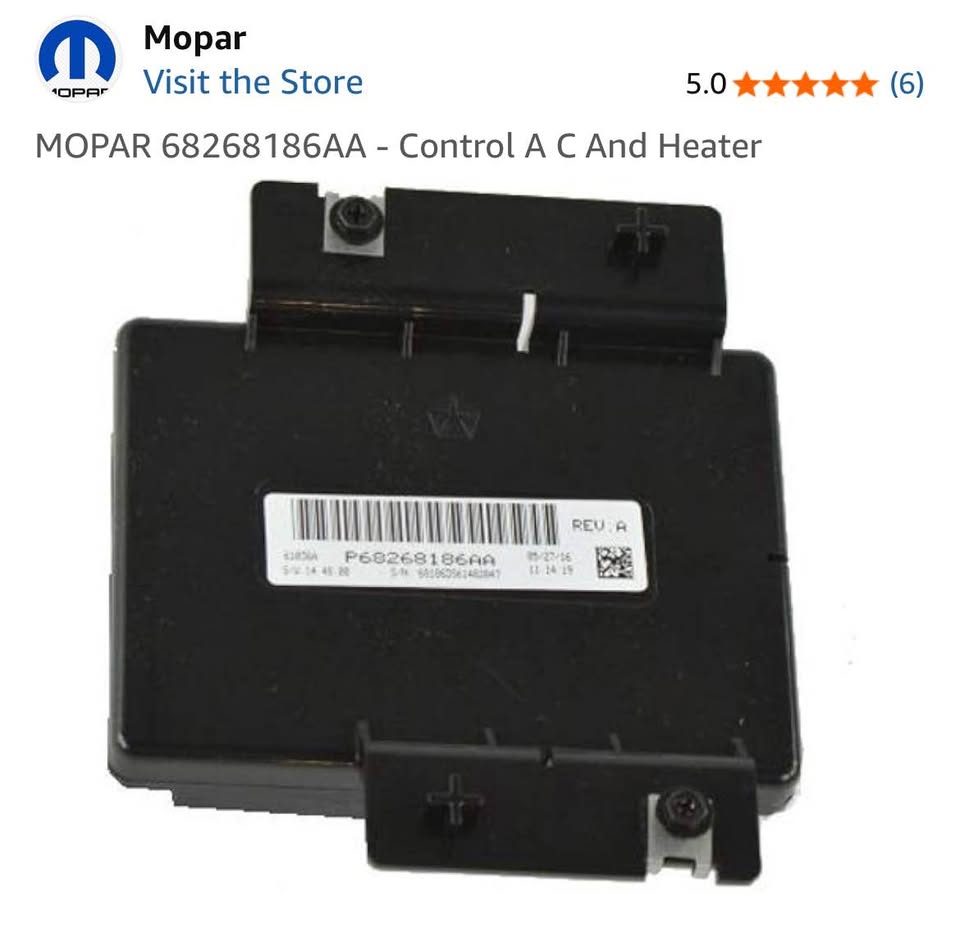 MOPAR 68268186AA - Auto AC Heater Control Module Compatible for Dodge Ram 1500 2014-2017