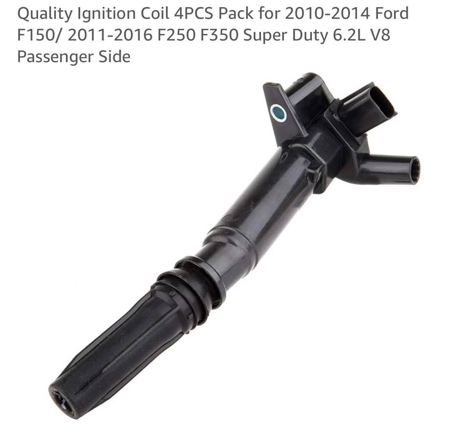 Quality Ignition Coil 4PCS Pack for 2010-2014 Ford F150/ 2011-2016 F250 F350 SD 6.2L V8 Right Side