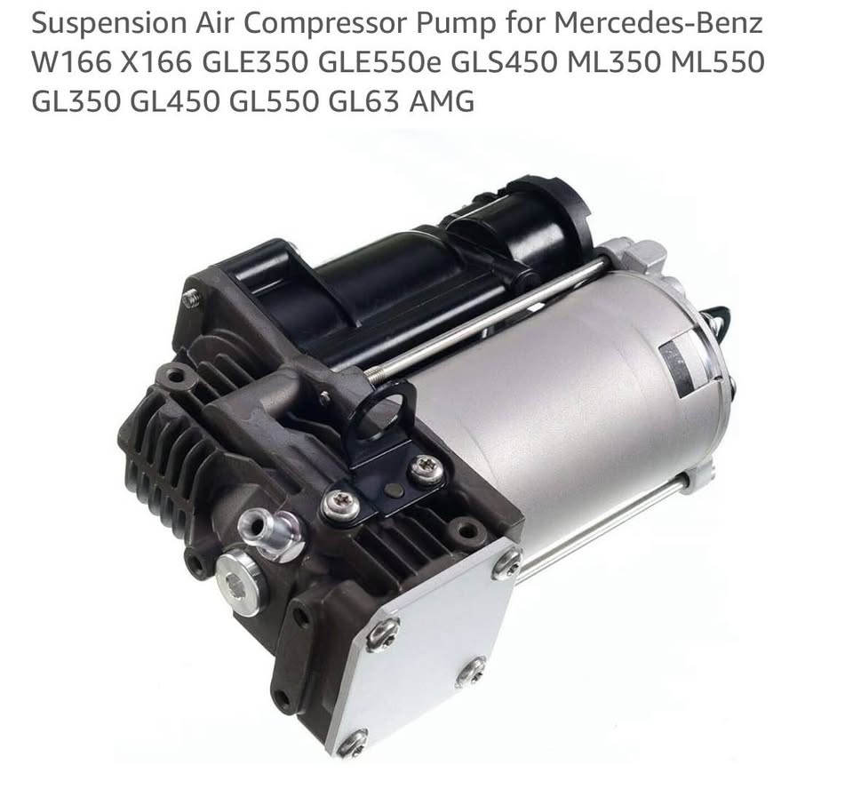 Suspension Air Compressor Pump Mercedes W166 X166 GLE350 GLE550e GLS450 ML350 ML550 GL350 GL63 AMG
