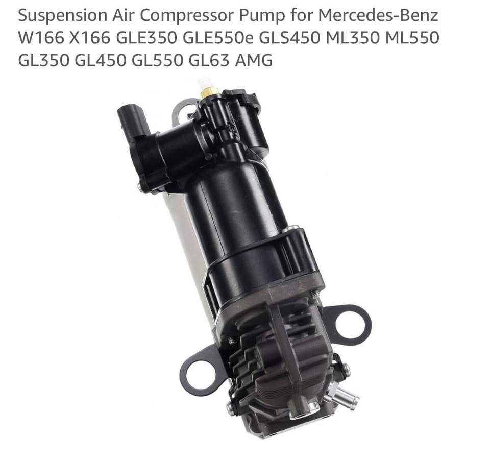 Suspension Air Compressor Pump Mercedes W166 X166 GLE350 GLE550e GLS450 ML350 ML550 GL350 GL63 AMG