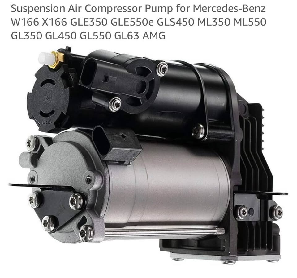 Suspension Air Compressor Pump Mercedes W166 X166 GLE350 GLE550e GLS450 ML350 ML550 GL350 GL63 AMG
