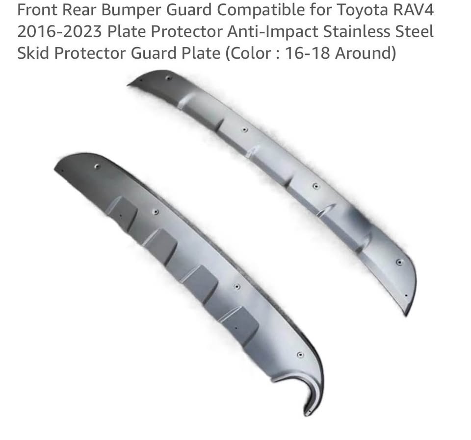 Front Rear Bumper Guard Toyota RAV4 2016-2023 Plate Protector Anti-Impact Stainless Steel