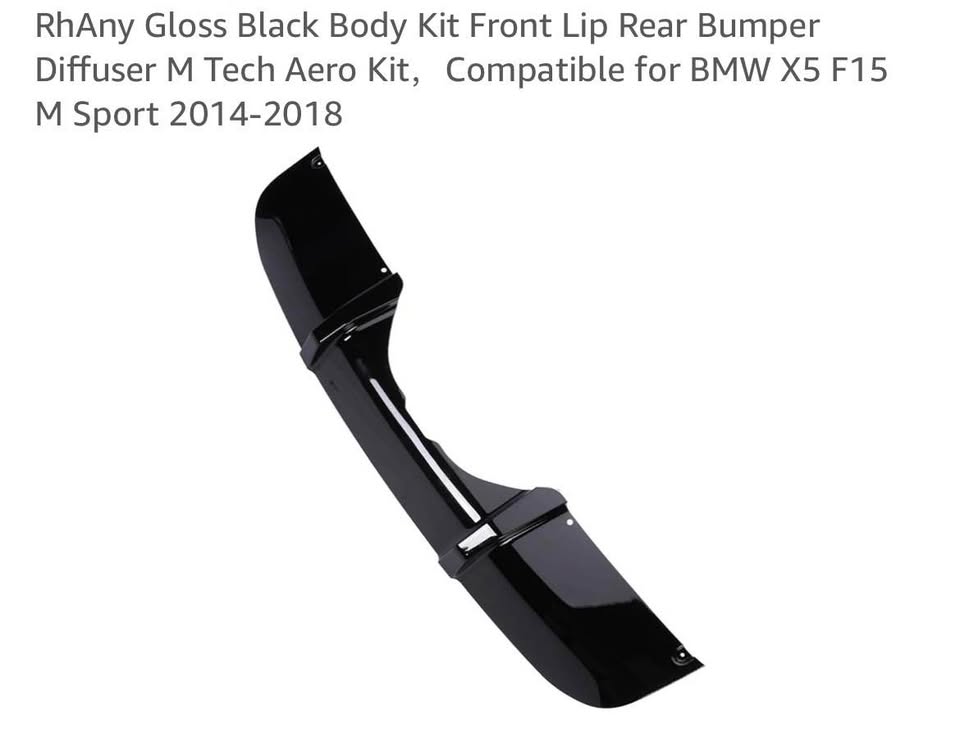 Gloss Black Body Kit Front Lip Rear Bumper Diffuser M Tech Aero Kit for BMW X5 F15 M Sport ‘14-‘18