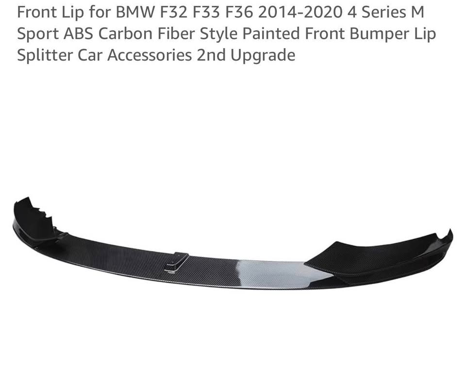 Front Lip for BMW F32 F33 F36 2014-2020 4 Series M Sport ABS Carbon Fiber Style 2nd Upgrade