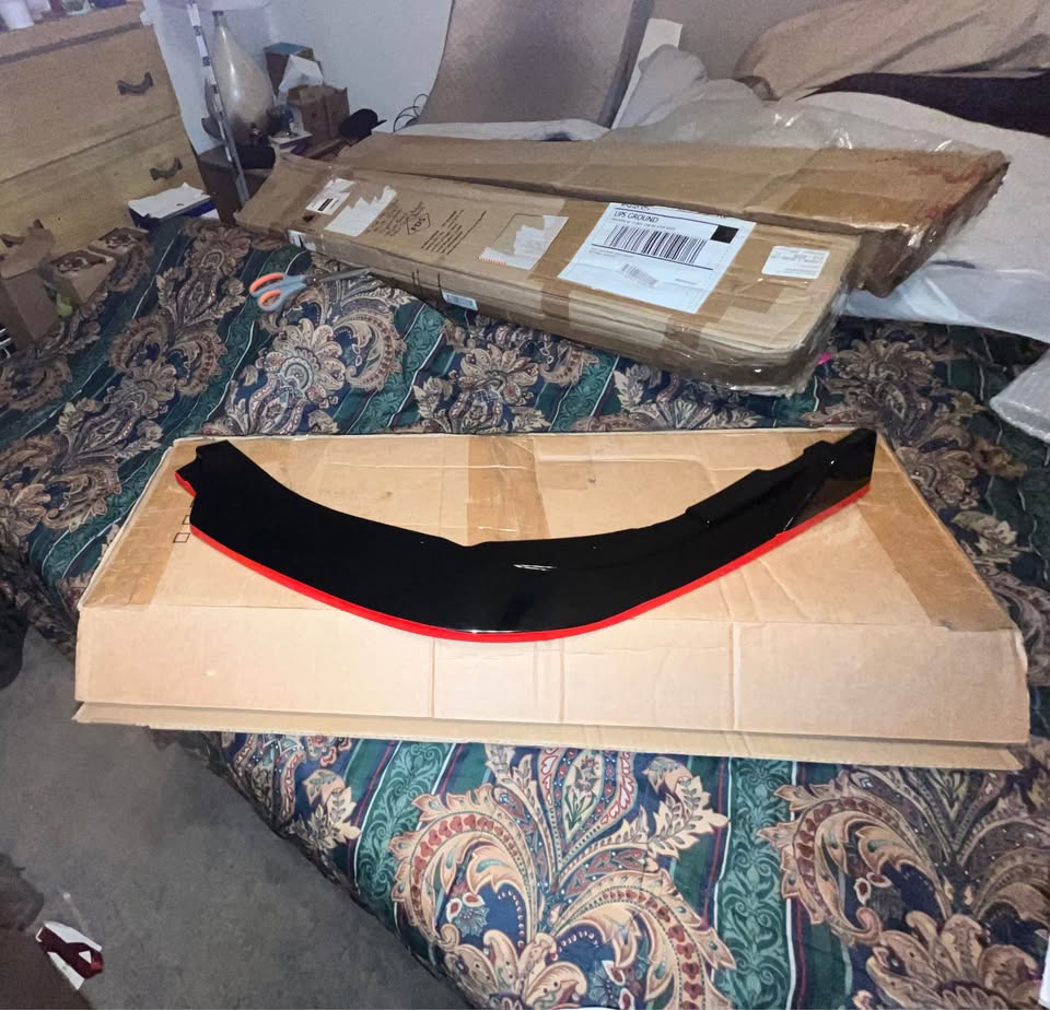 Front Bumper Lip for Toyota Camry SE/XSE/TRD Sport Style 2021 2022 3PC Gloss Black with The Red
