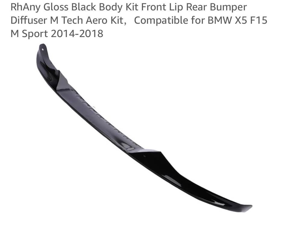 Gloss Black Body Kit Front Lip Rear Bumper Diffuser M Tech Aero Kit for BMW X5 F15 M Sport ‘14-‘18