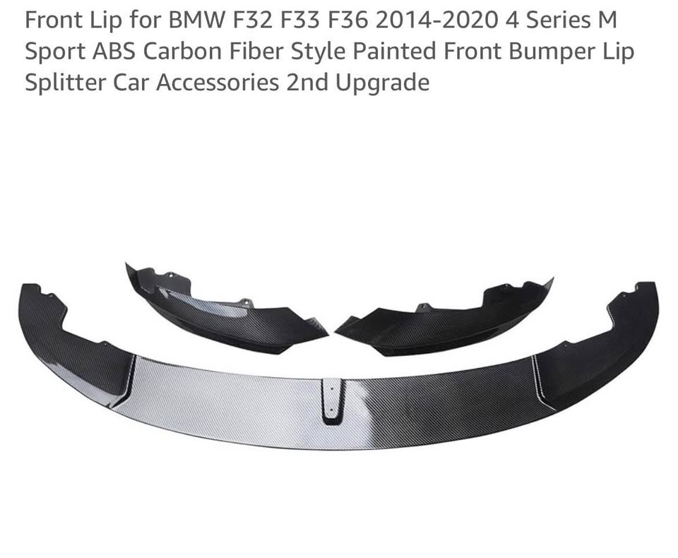 Front Lip for BMW F32 F33 F36 2014-2020 4 Series M Sport ABS Carbon Fiber Style 2nd Upgrade