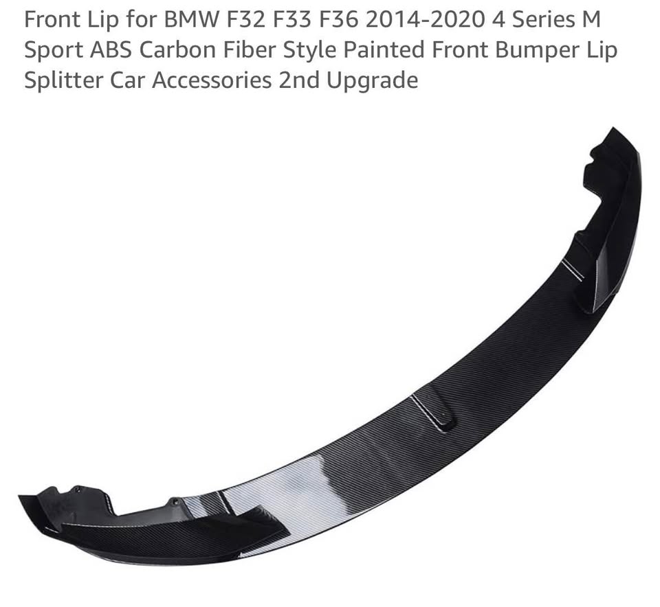 Front Lip for BMW F32 F33 F36 2014-2020 4 Series M Sport ABS Carbon Fiber Style 2nd Upgrade