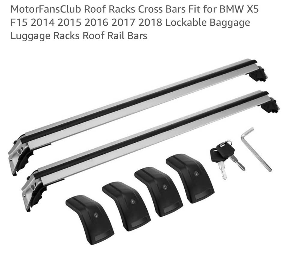 Roof Racks Cross Bars Fit for BMW X5 F15 2014 2015 2016 2017 2018 Lockable Baggage Luggage Racks