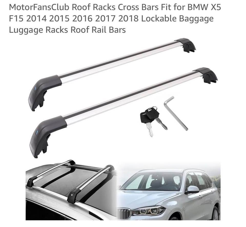Roof Racks Cross Bars Fit for BMW X5 F15 2014 2015 2016 2017 2018 Lockable Baggage Luggage Racks