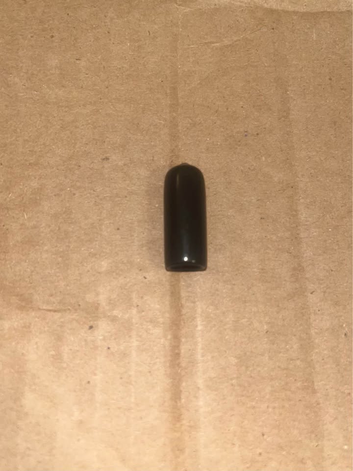HVC-304-16 HVC Series Flexible Round Caps, Black Vinyl 0.304" W x 1.000" L Thread Protectors
