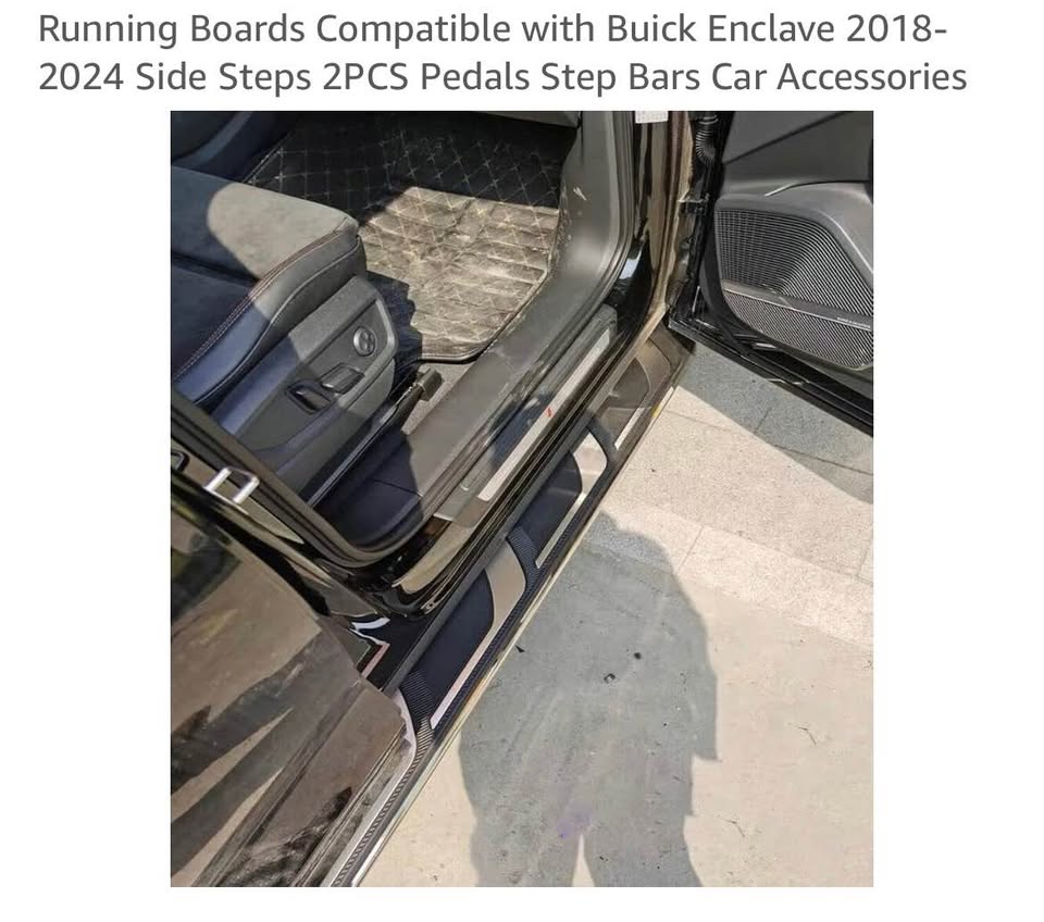 Running Boards Comp w/ Buick Enclave 2018-2024 Side Steps 2PCS Pedals Step Bars Car Accessories
