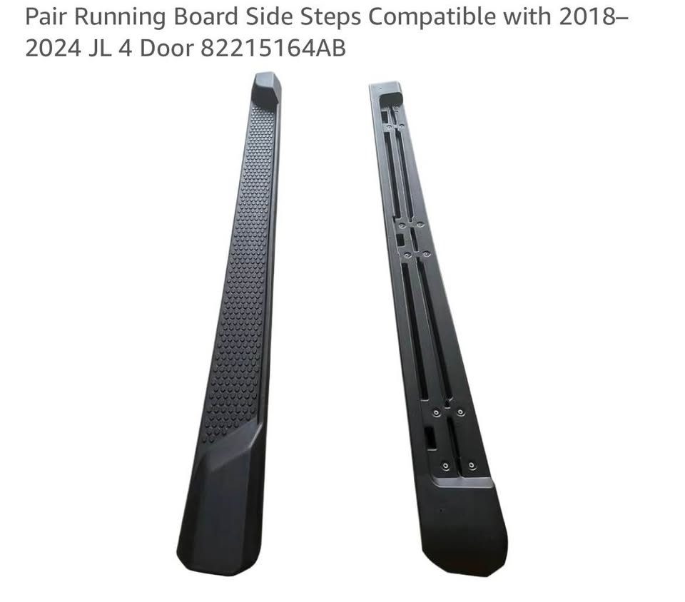 Pair Running Board Side Steps Compatible with 2018-2024 Jeep Wrangler JL 4 Door 82215164AB
