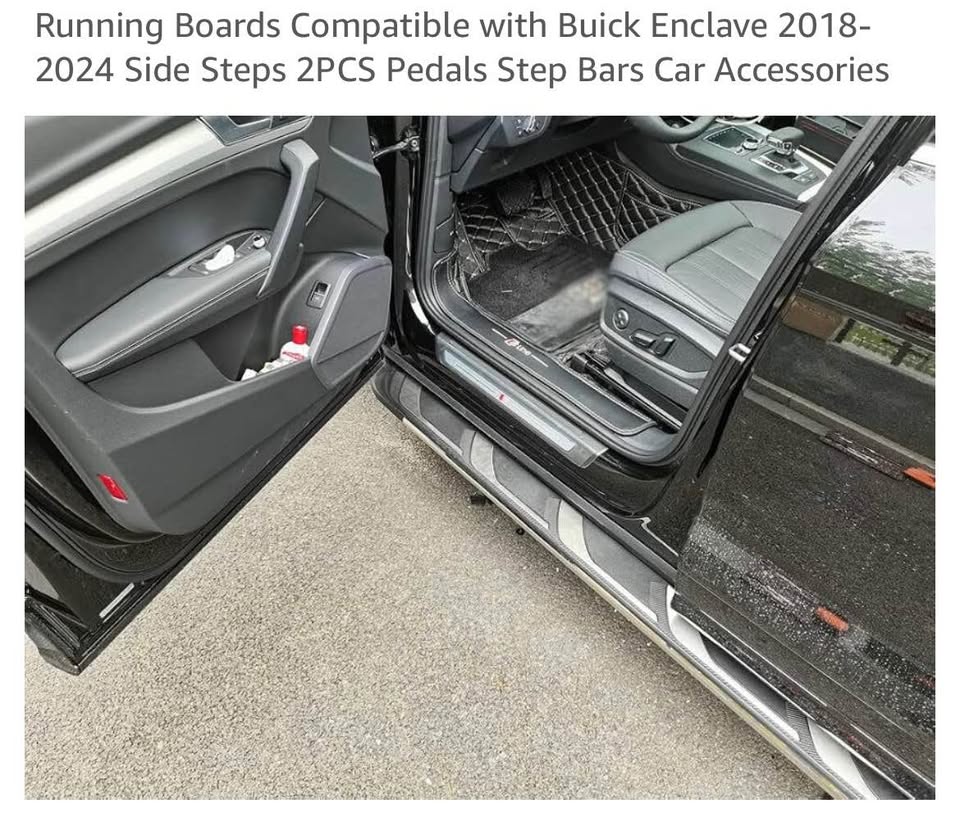 Running Boards Comp w/ Buick Enclave 2018-2024 Side Steps 2PCS Pedals Step Bars Car Accessories