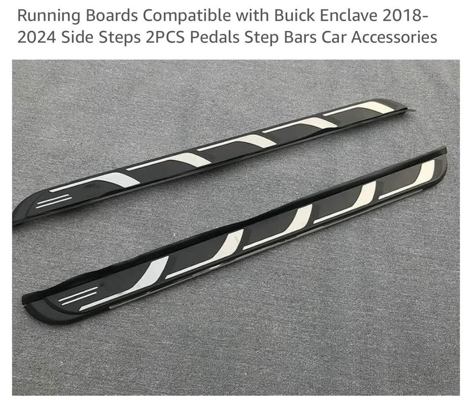 Running Boards Comp w/ Buick Enclave 2018-2024 Side Steps 2PCS Pedals Step Bars Car Accessories