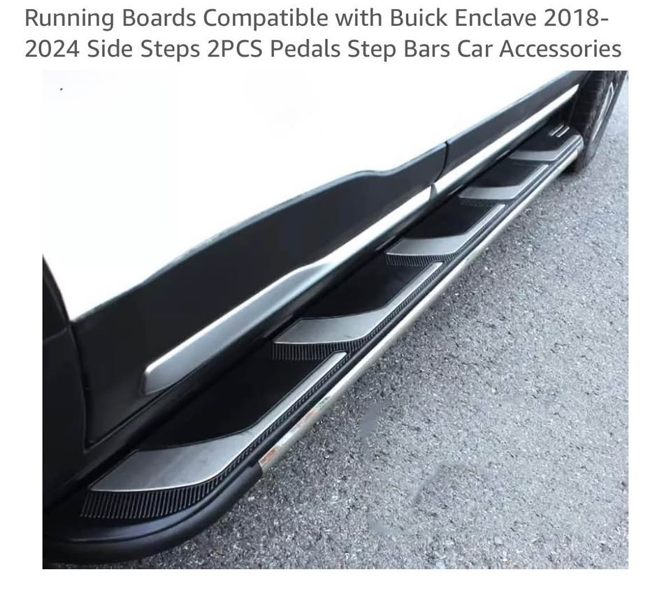Running Boards Comp w/ Buick Enclave 2018-2024 Side Steps 2PCS Pedals Step Bars Car Accessories